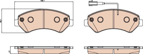 TRW GDB2069 - Тормозные колодки, дисковые, комплект autospares.lv