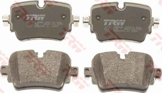 TRW GDB2066 - Тормозные колодки, дисковые, комплект autospares.lv