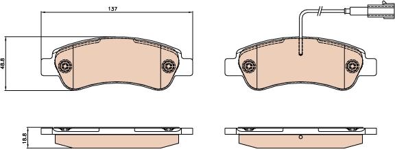 TRW GDB2068 - Тормозные колодки, дисковые, комплект autospares.lv