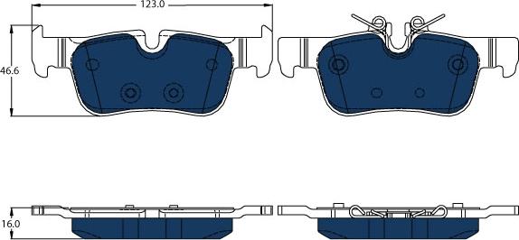 TRW GDB2063BTE - Тормозные колодки, дисковые, комплект autospares.lv