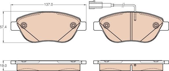 TRW GDB2001 - Тормозные колодки, дисковые, комплект autospares.lv