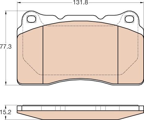 TRW GDB2007 - Тормозные колодки, дисковые, комплект autospares.lv