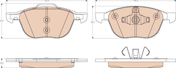 TRW GDB2011 - Тормозные колодки, дисковые, комплект autospares.lv