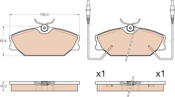 TRW GDB2012 - Тормозные колодки, дисковые, комплект autospares.lv