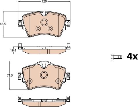 TRW GDB2087 - Тормозные колодки, дисковые, комплект autospares.lv