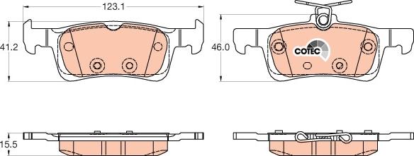 TRW GDB2037 - Тормозные колодки, дисковые, комплект autospares.lv