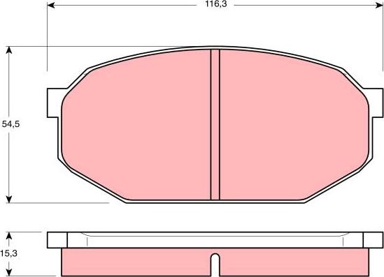 TRW GDB203 - Тормозные колодки, дисковые, комплект autospares.lv