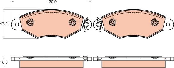 TRW GDB2024 - Тормозные колодки, дисковые, комплект autospares.lv