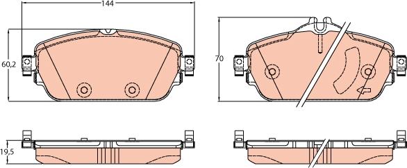 TRW GDB2070 - Тормозные колодки, дисковые, комплект autospares.lv