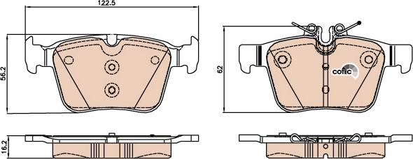 TRW GDB2071 - Тормозные колодки, дисковые, комплект autospares.lv