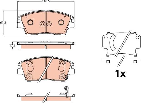 TRW GDB2197 - Тормозные колодки, дисковые, комплект autospares.lv