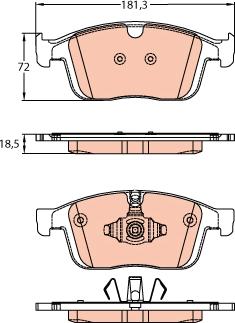 TRW GDB2146 - Тормозные колодки, дисковые, комплект autospares.lv