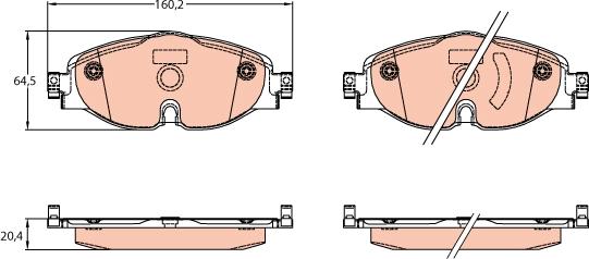 TRW GDB2143 - Тормозные колодки, дисковые, комплект autospares.lv