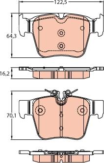 TRW GDB2154 - Тормозные колодки, дисковые, комплект autospares.lv