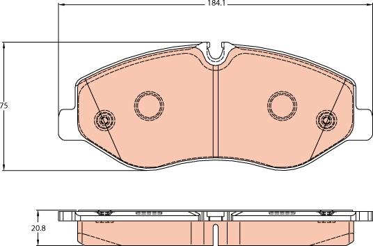 TRW GDB2103 - Тормозные колодки, дисковые, комплект autospares.lv