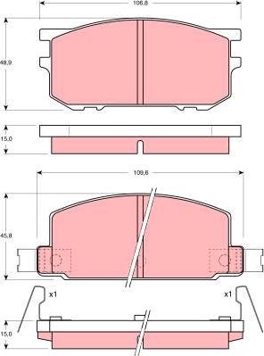 TRW GDB210 - Тормозные колодки, дисковые, комплект autospares.lv