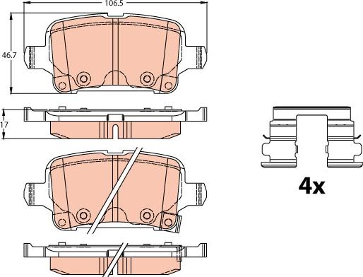 TRW GDB2180 - Тормозные колодки, дисковые, комплект autospares.lv