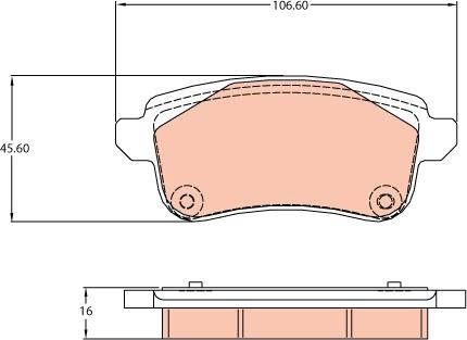 TRW GDB2136 - Тормозные колодки, дисковые, комплект autospares.lv