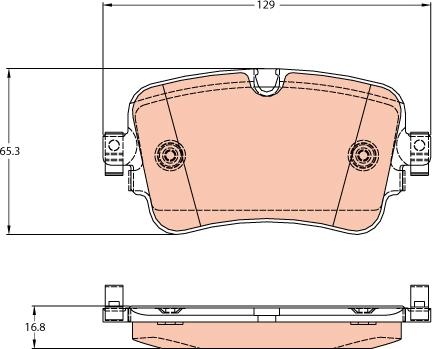 TRW GDB2131 - Тормозные колодки, дисковые, комплект autospares.lv