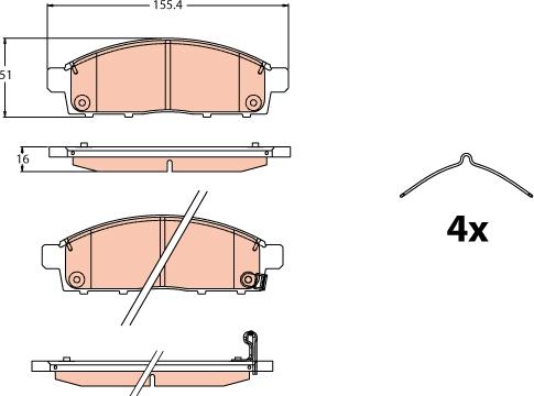 TRW GDB2124 - Тормозные колодки, дисковые, комплект autospares.lv