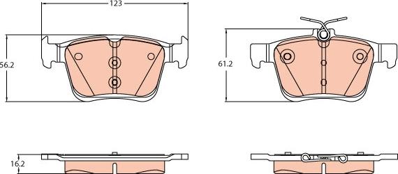 TRW GDB2179 - Тормозные колодки, дисковые, комплект autospares.lv