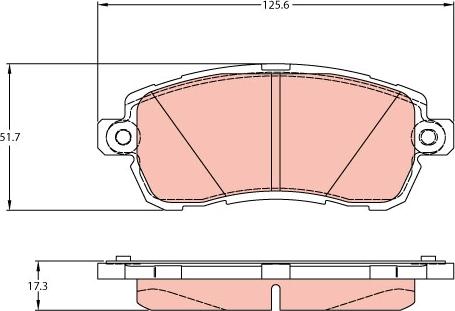 TRW GDB2176 - Тормозные колодки, дисковые, комплект autospares.lv