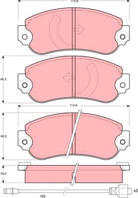 TRW GDB282 - Тормозные колодки, дисковые, комплект autospares.lv