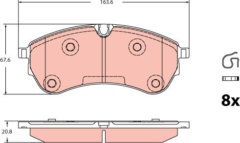 TRW GDB2362 - Тормозные колодки, дисковые, комплект autospares.lv