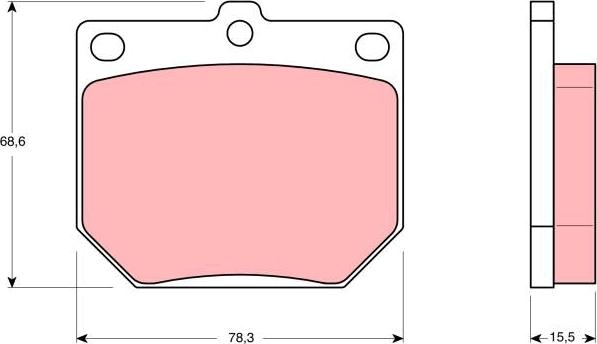 TRW GDB232 - Тормозные колодки, дисковые, комплект autospares.lv