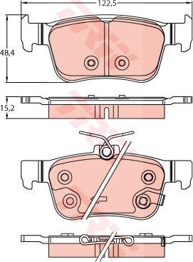 TRW GDB2256 - Тормозные колодки, дисковые, комплект autospares.lv