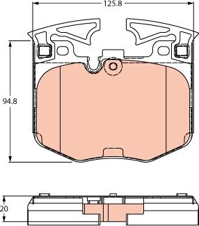 TRW GDB2260 - Тормозные колодки, дисковые, комплект autospares.lv