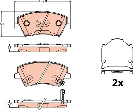 TRW GDB2203 - Тормозные колодки, дисковые, комплект autospares.lv