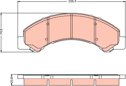 TRW GDB2287 - Тормозные колодки, дисковые, комплект autospares.lv