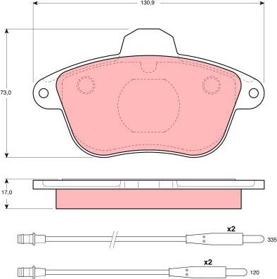 TRW GDB796 - Тормозные колодки, дисковые, комплект autospares.lv