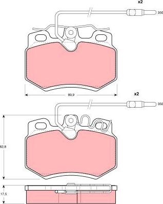 TRW GDB790 - Тормозные колодки, дисковые, комплект autospares.lv