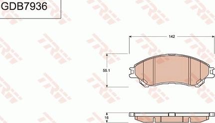 TRW GDB7936 - Тормозные колодки, дисковые, комплект autospares.lv