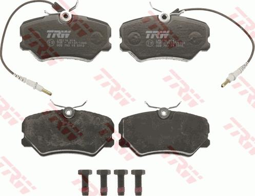 TRW GDB793 - Тормозные колодки, дисковые, комплект autospares.lv