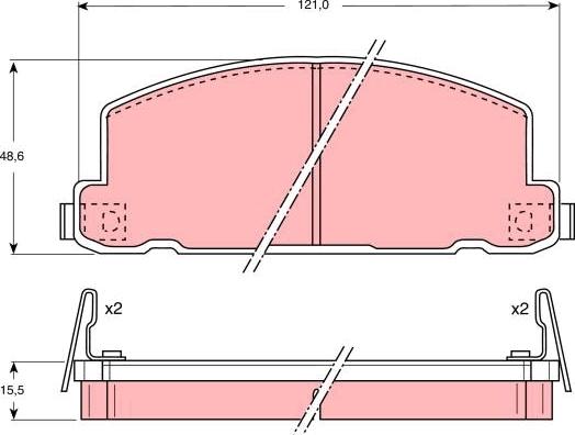 TRW GDB749 - Тормозные колодки, дисковые, комплект autospares.lv