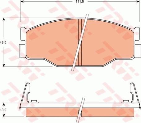 TRW GDB7556 - Тормозные колодки, дисковые, комплект autospares.lv