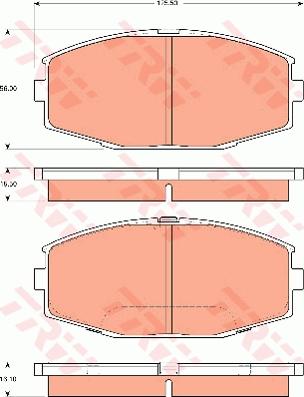 TRW GDB7564 - Тормозные колодки, дисковые, комплект autospares.lv