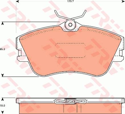 TRW GDB7582 - Тормозные колодки, дисковые, комплект autospares.lv