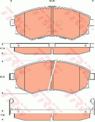 TRW GDB7521 - Тормозные колодки, дисковые, комплект autospares.lv