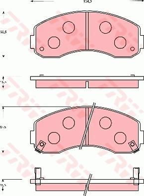 TRW GDB7696AT - Тормозные колодки, дисковые, комплект autospares.lv