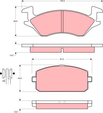 TRW GDB769 - Тормозные колодки, дисковые, комплект autospares.lv