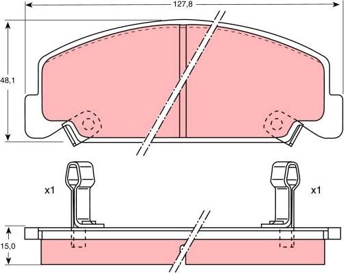 TRW GDB764 - Тормозные колодки, дисковые, комплект autospares.lv