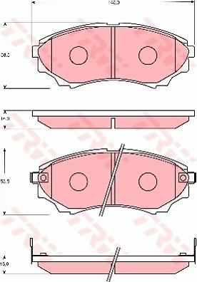 TRW GDB7653 - Тормозные колодки, дисковые, комплект autospares.lv