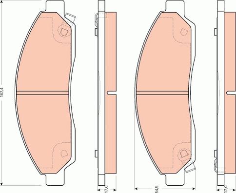 TRW GDB7619 - Тормозные колодки, дисковые, комплект autospares.lv