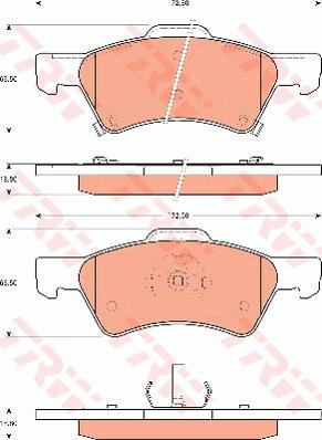 TRW GDB7610 - Тормозные колодки, дисковые, комплект autospares.lv