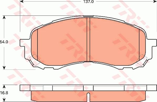 TRW GDB7682 - Тормозные колодки, дисковые, комплект autospares.lv