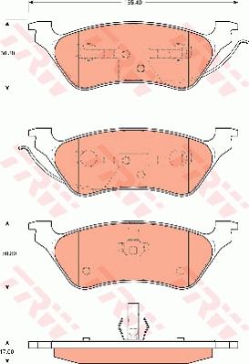 TRW GDB7670 - Тормозные колодки, дисковые, комплект autospares.lv